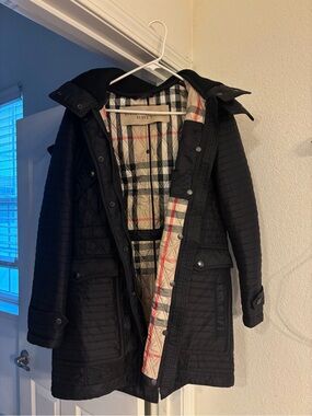 Burberry Black Quilted Coat